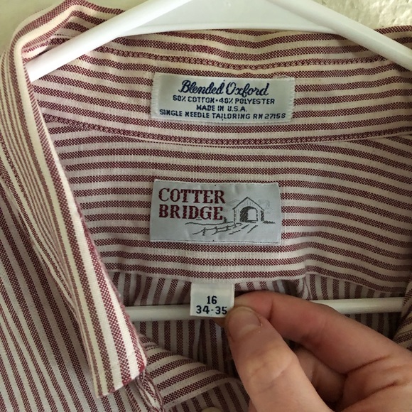⚡️Vintage Cotter Bridge Men’s button up collared dress shirt - Picture 3 of 9